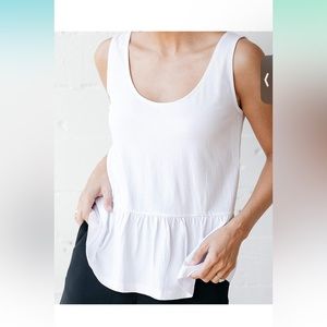 White sleeveless Jacie Duprie Top